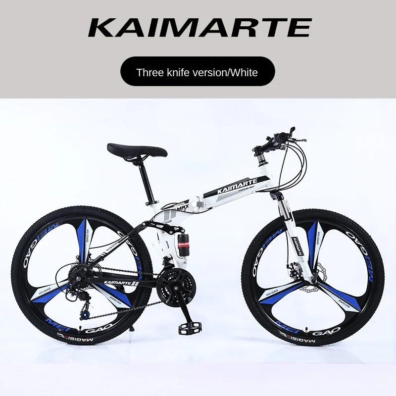 Cross Life Folding Mountain Bike Softail Transmission 26 Inch Adult Student Youth Transmission Cycling Dual Disc Brake Bike 2024