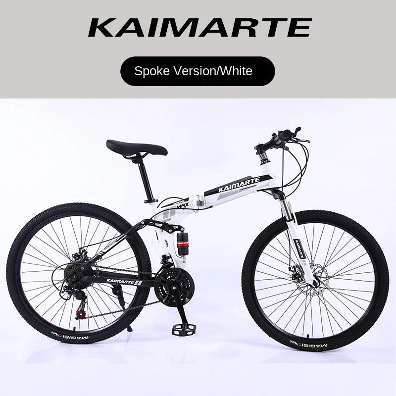 Cross Life Folding Mountain Bike Softail Transmission 26 Inch Adult Student Youth Transmission Cycling Dual Disc Brake Bike 2024