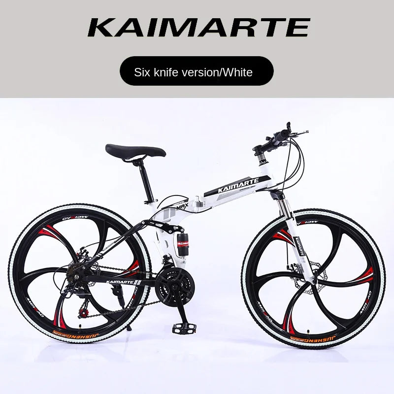 Cross Life Folding Mountain Bike Softail Transmission 26 Inch Adult Student Youth Transmission Cycling Dual Disc Brake Bike 2024