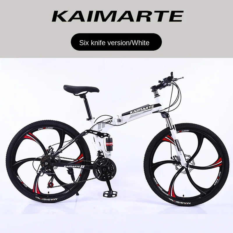 Cross Life Folding Mountain Bike Softail Transmission 26 Inch Adult Student Youth Transmission Cycling Dual Disc Brake Bike 2024