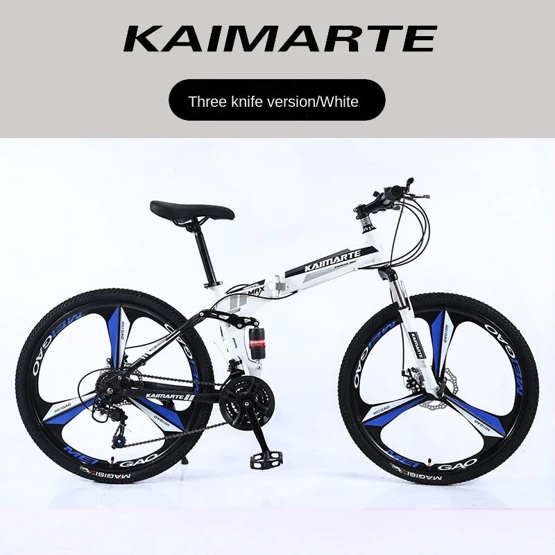 Cross Life Folding Mountain Bike Softail Transmission 26 Inch Adult Student Youth Transmission Cycling Dual Disc Brake Bike 2024