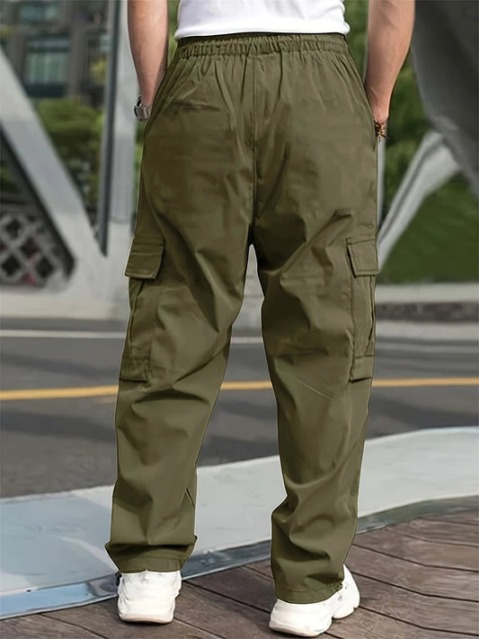 New Men Cargo Jogger Pants Spring Autumn  Sweatpants Loose Trousers Multi Pocket Overalls Hip Hop Streetwear Cargo Long Pants