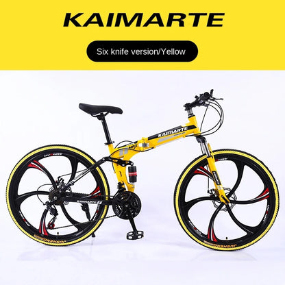 Cross Life Folding Mountain Bike Softail Transmission 26 Inch Adult Student Youth Transmission Cycling Dual Disc Brake Bike 2024