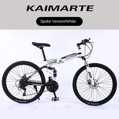 Cross Life Folding Mountain Bike Softail Transmission 26 Inch Adult Student Youth Transmission Cycling Dual Disc Brake Bike 2024