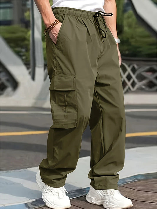 New Men Cargo Jogger Pants Spring Autumn  Sweatpants Loose Trousers Multi Pocket Overalls Hip Hop Streetwear Cargo Long Pants