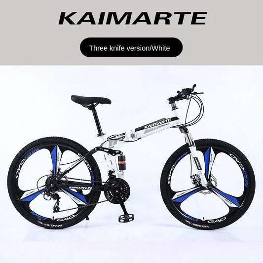 Cross Life Folding Mountain Bike Softail Transmission 26 Inch Adult Student Youth Transmission Cycling Dual Disc Brake Bike 2024