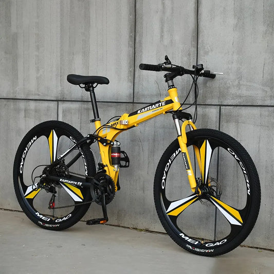 Cross Life Folding Mountain Bike Softail Transmission 26 Inch Adult Student Youth Transmission Cycling Dual Disc Brake Bike 2024